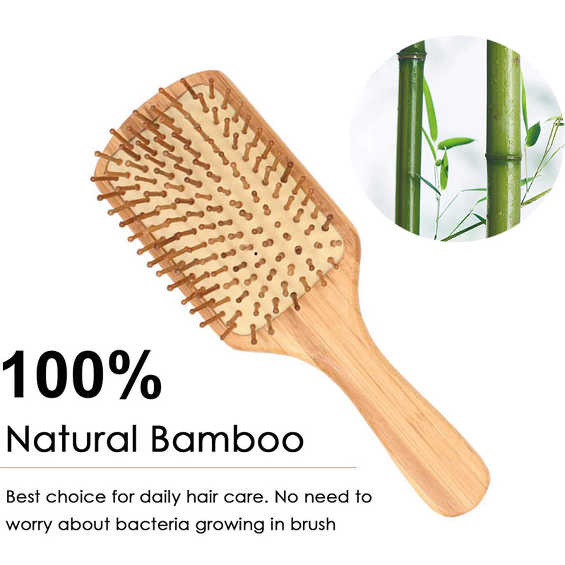 Natural Wooden Bamboo Hair Brush