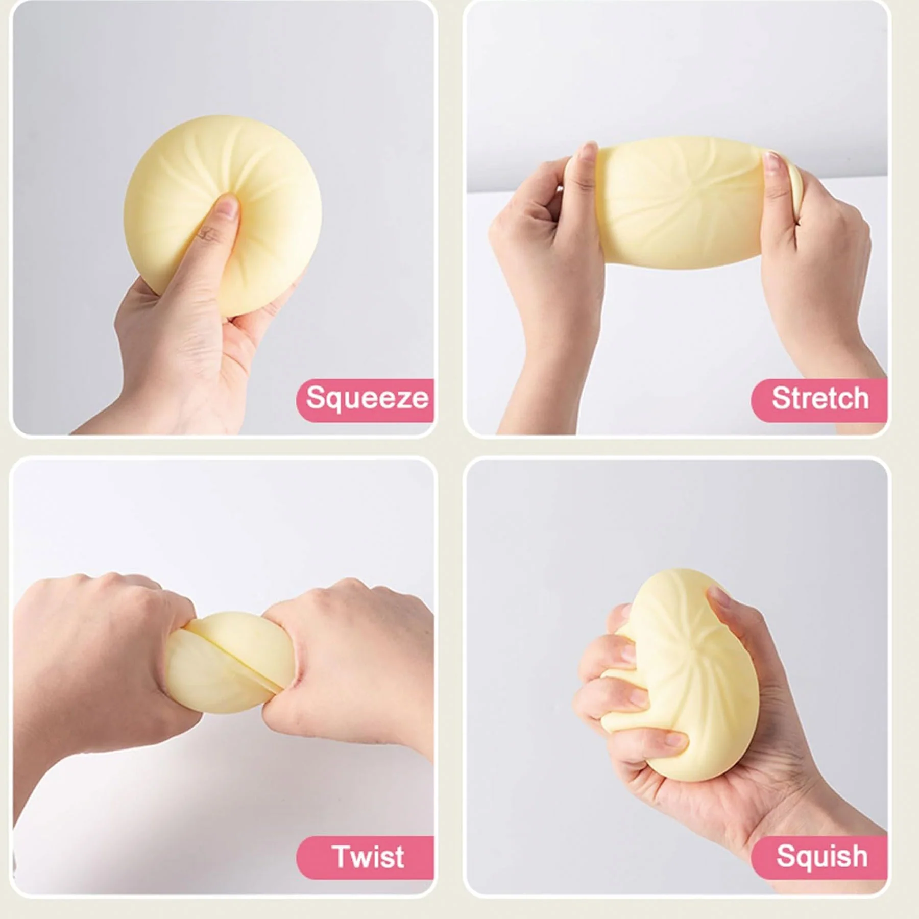 Jumbo Steamed Bun Squishy Stress Relief Toy