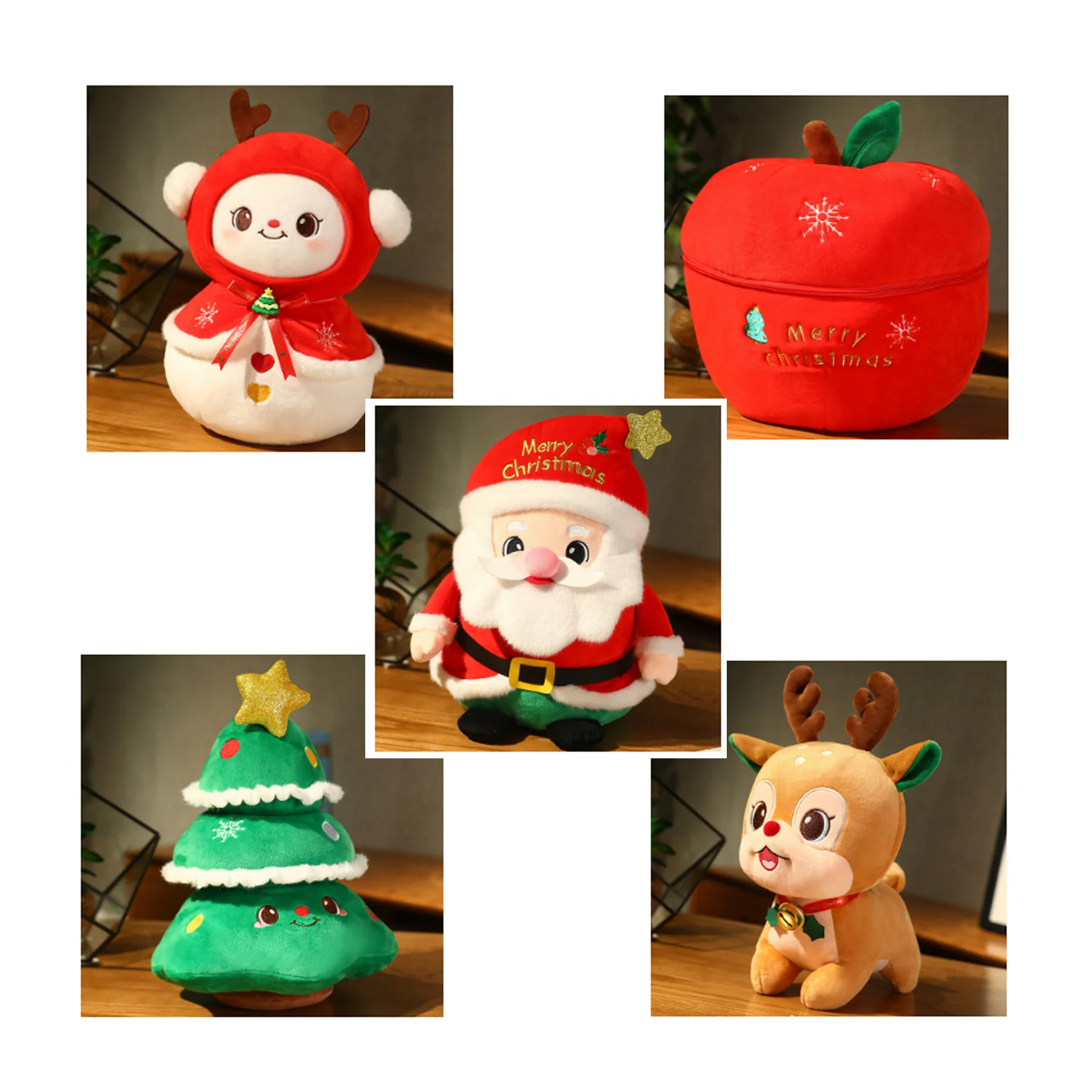 Christmas Festival Doll And Christmas Eve Apple Storage Bag