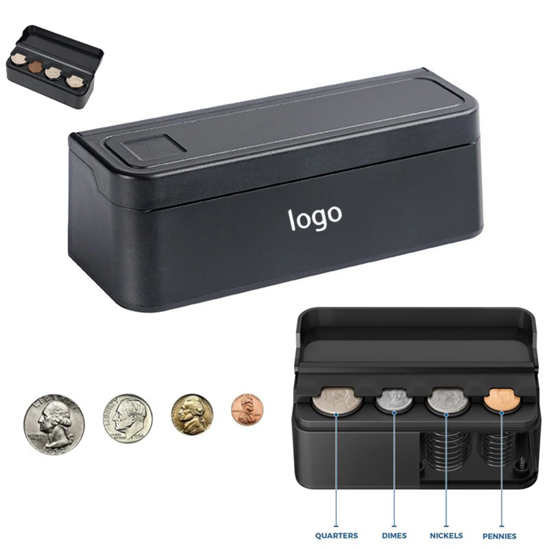 Portable Coin Organizer Coin Holder For Car Change Organizer