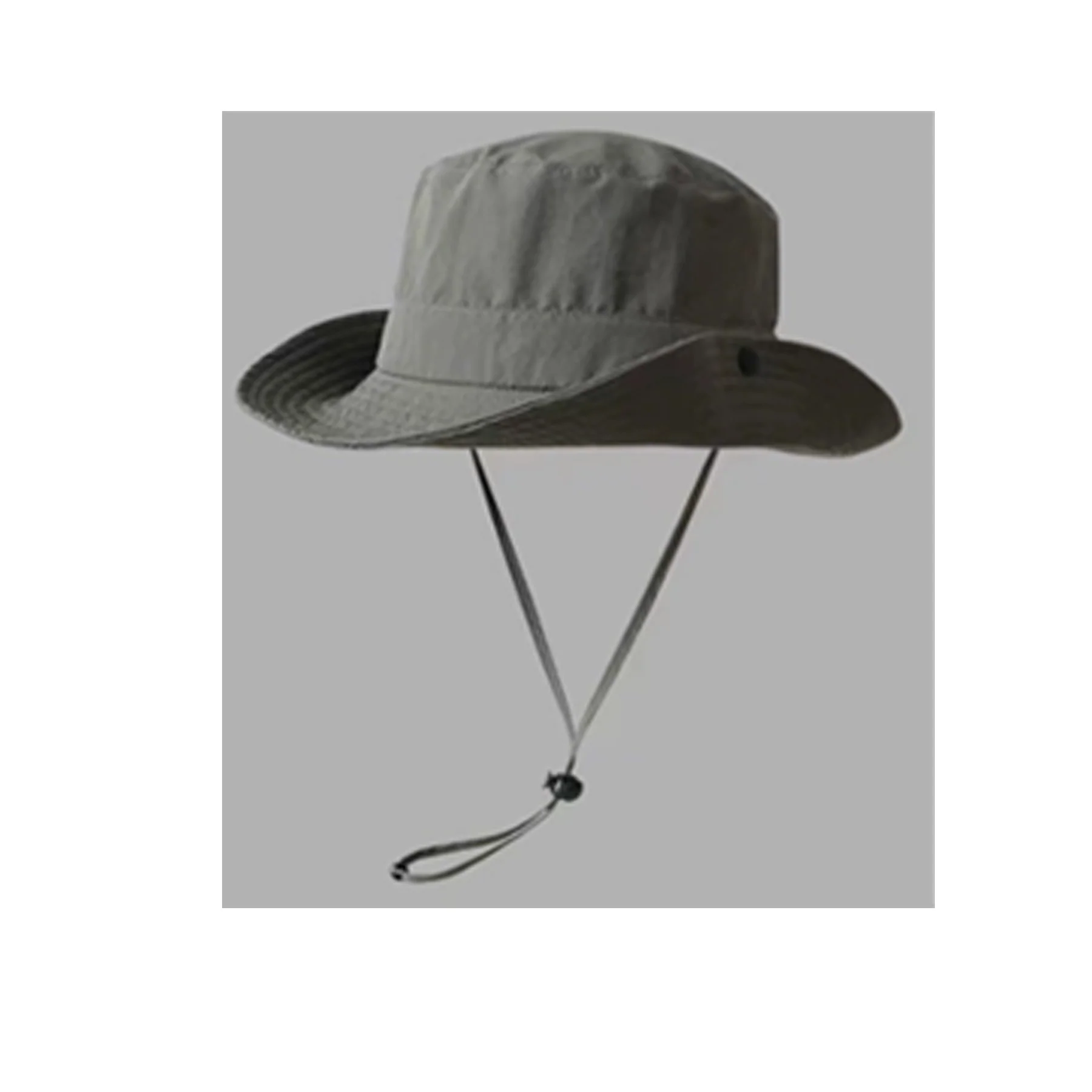 Solid Color Quick-Dry Bucket Hat With Chin Strap