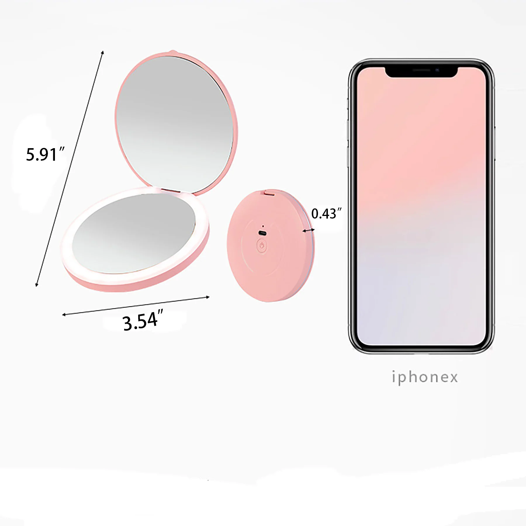 Led Compact Mirror