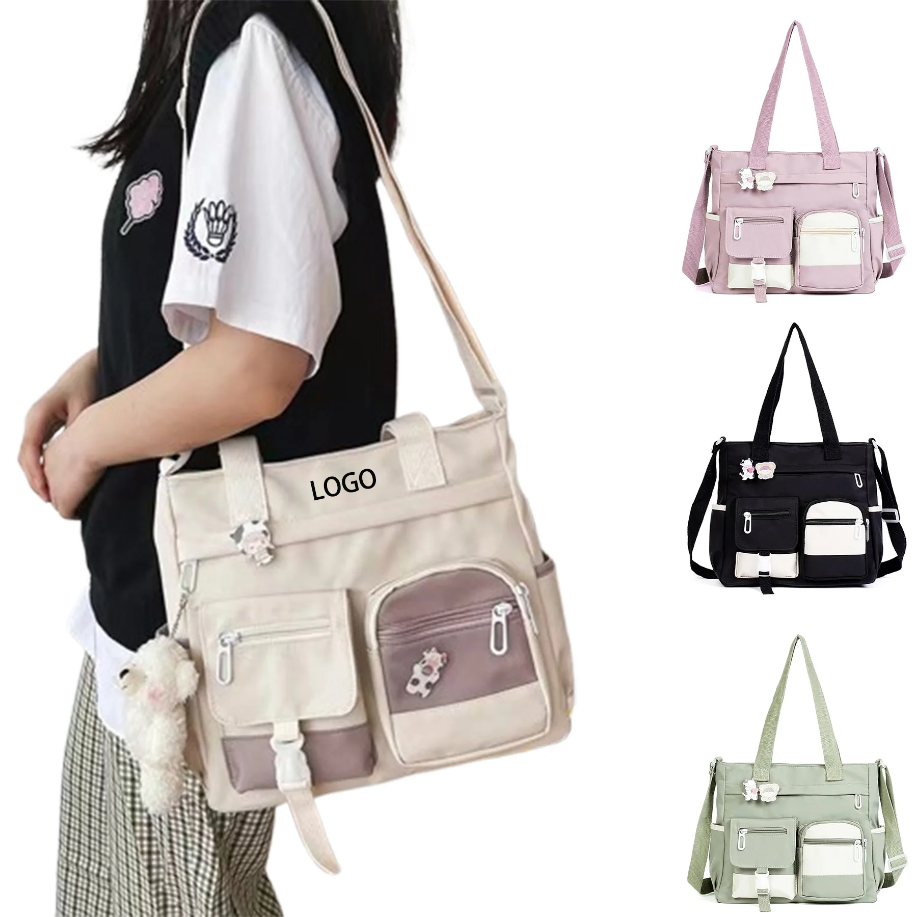 Crossbody Cute Bag Messenger Purse Nylon Shoulder Tote Bags