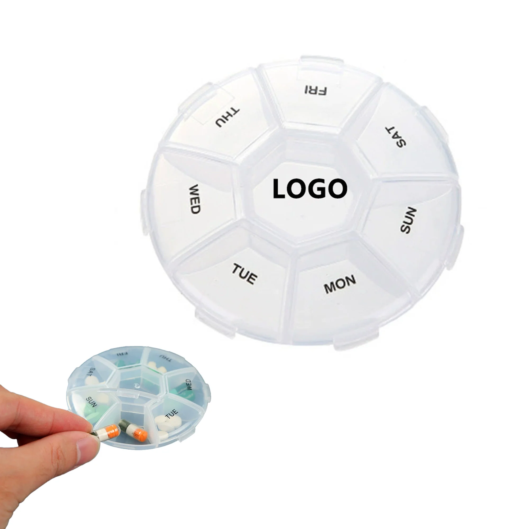Transparent 7-Compartment Pill Organizer