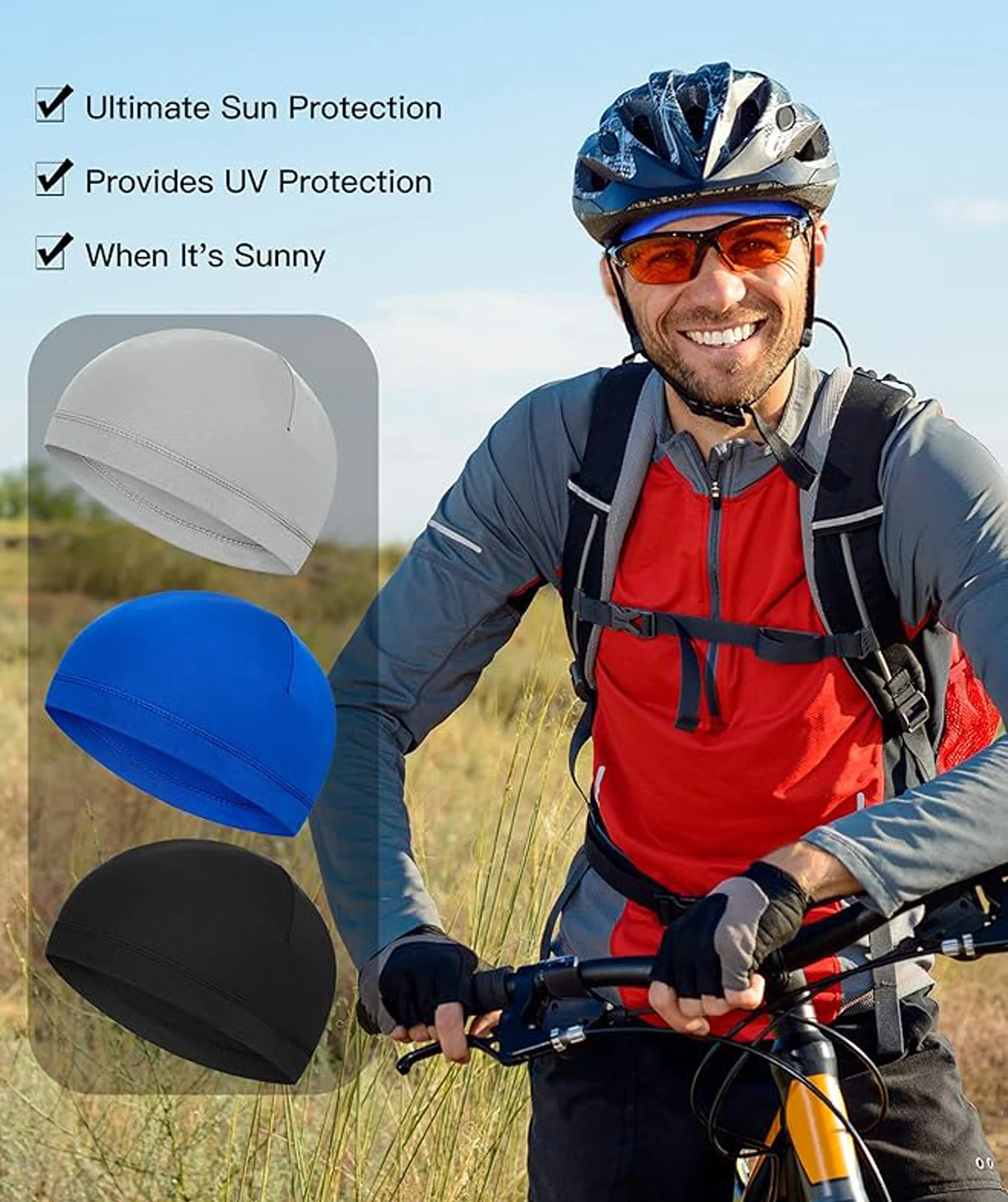 Men Women Cycling Skull Caps