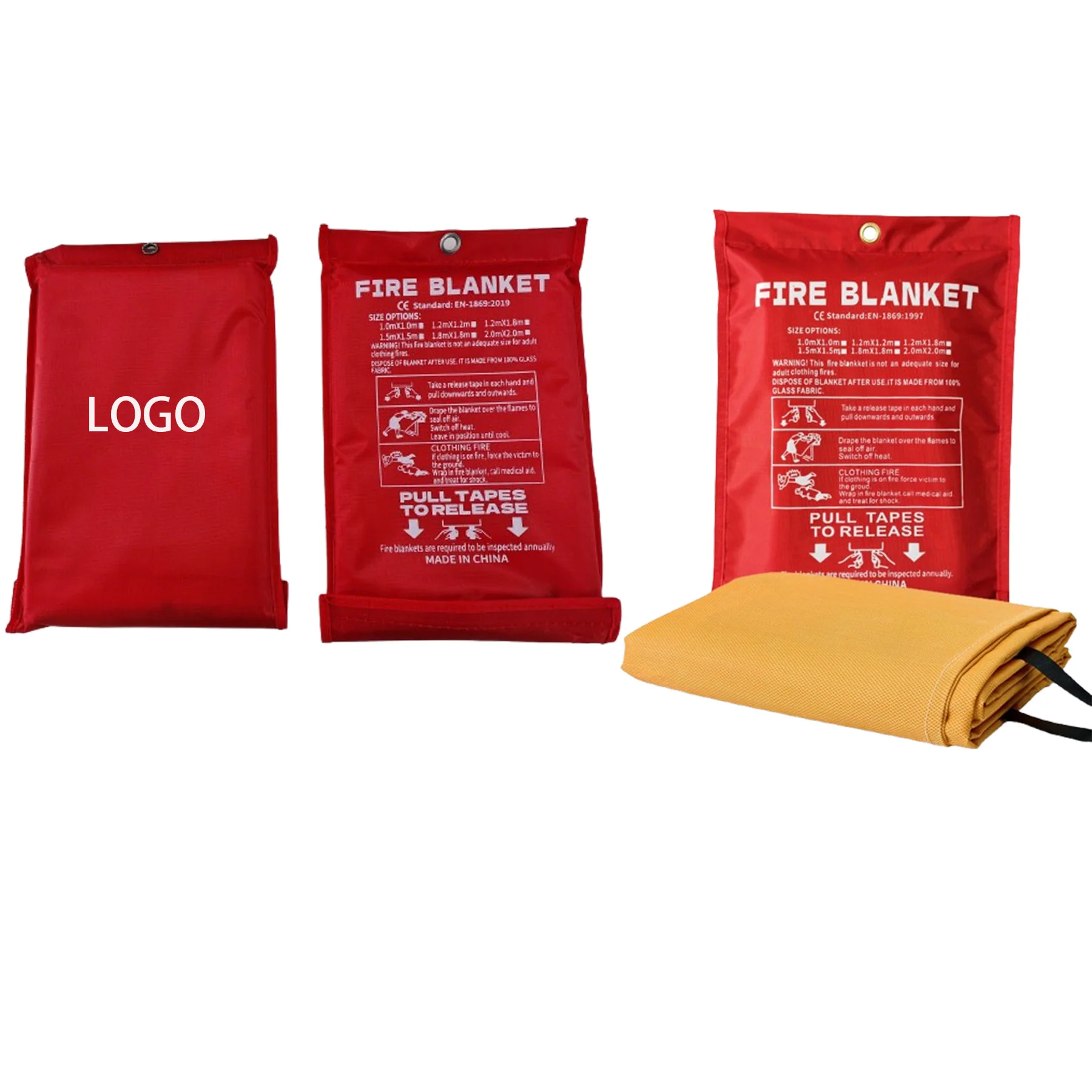 40" Skin-Friendly Emergerncy Fireproof Silicone Fire Blanket