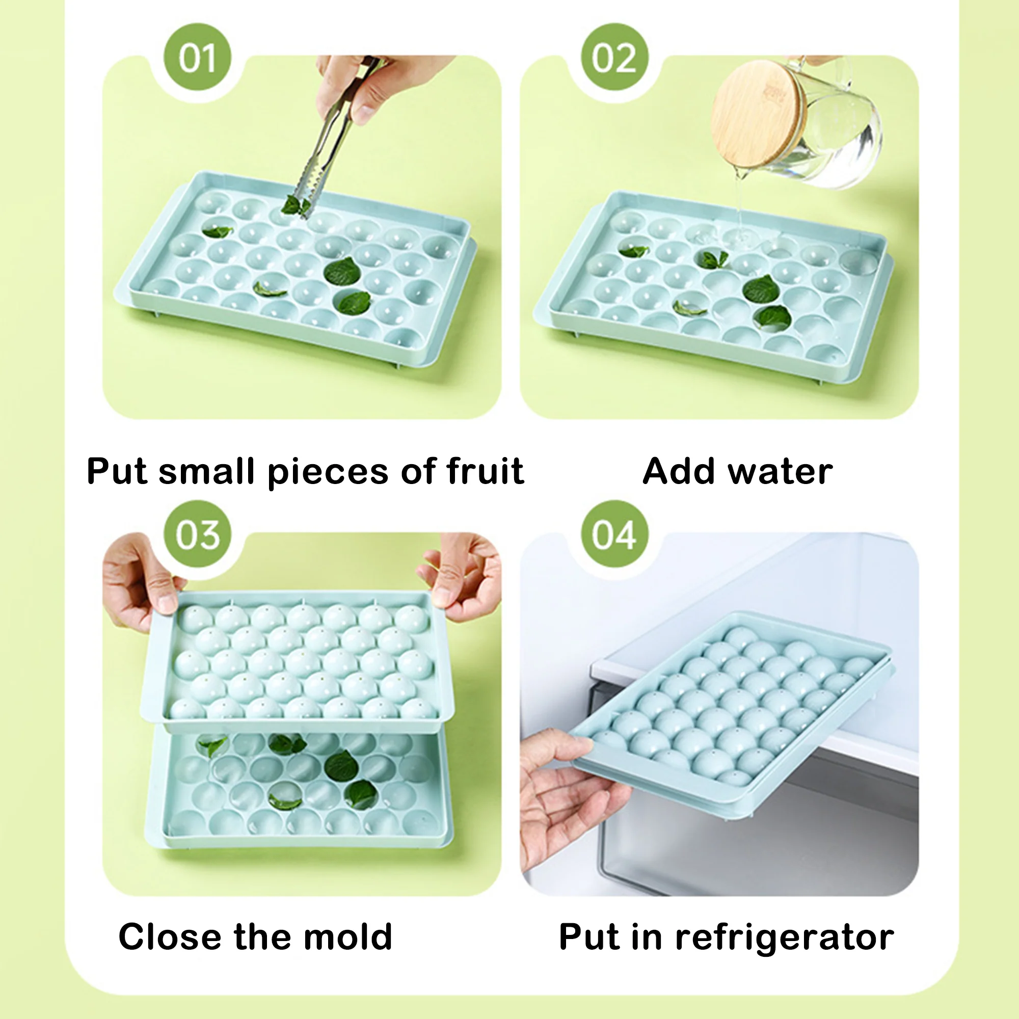33 Grids Stackable Ice Cube Tray