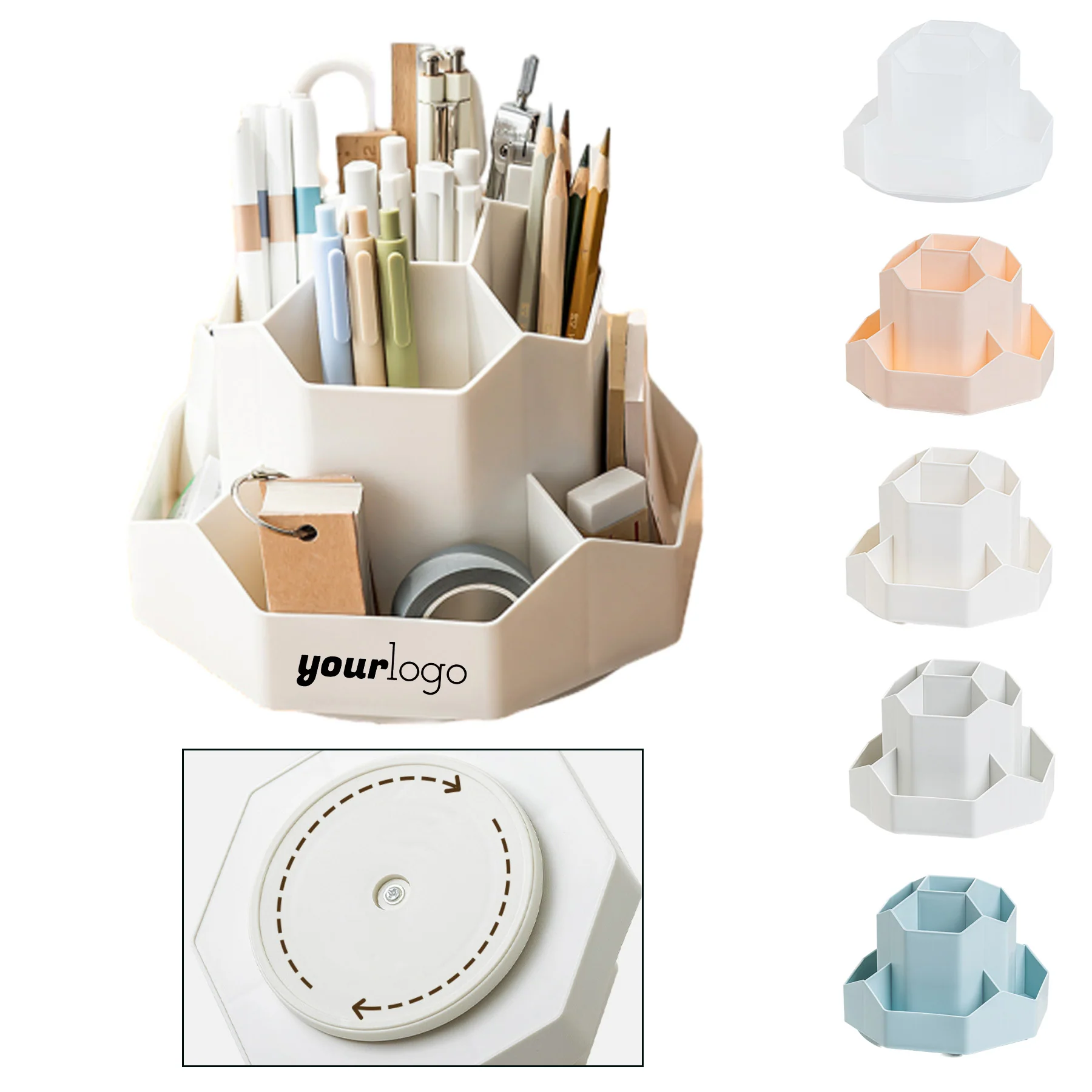 Plastic Rotating Pen Holder