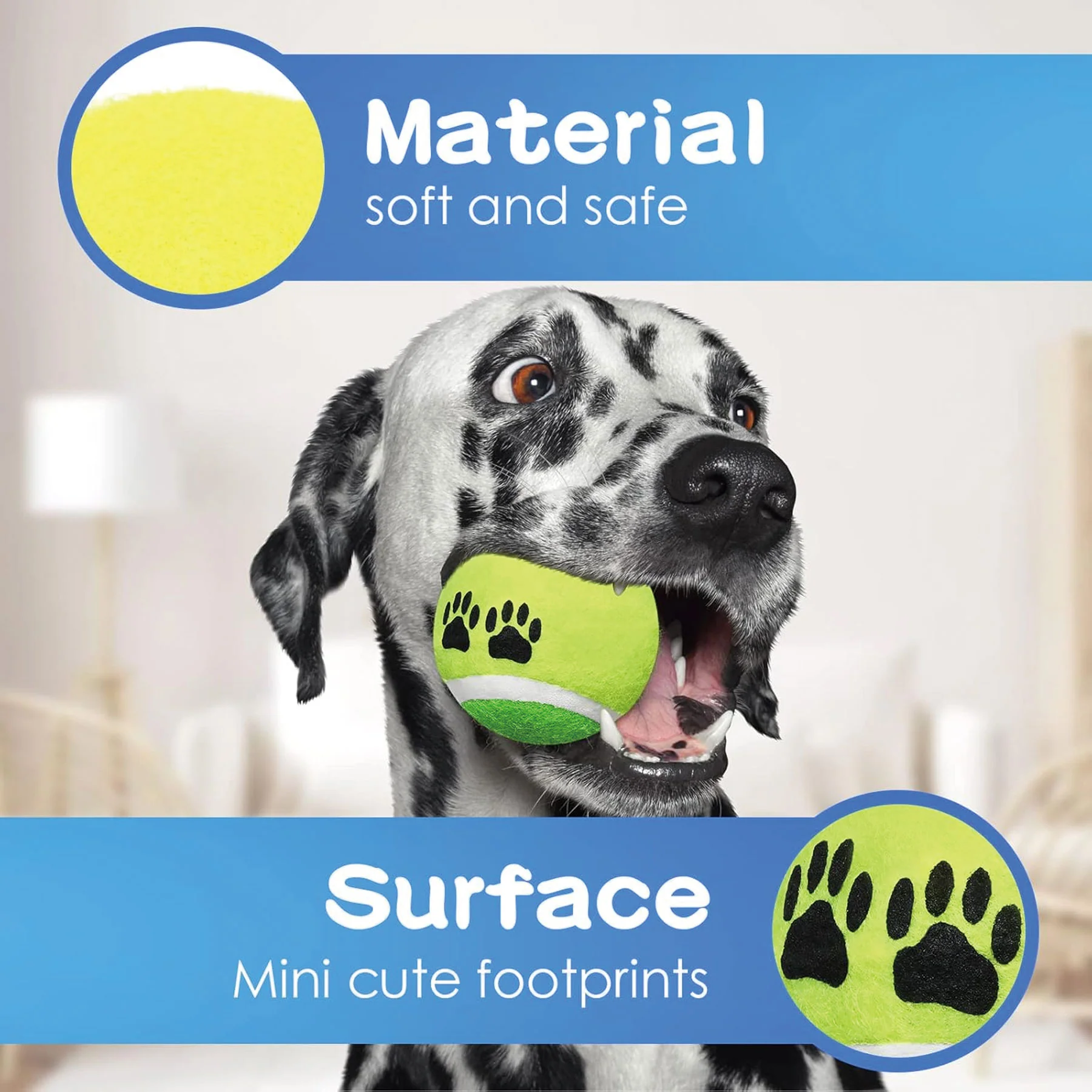 Durable Pet Tennis Ball Toy For Dog Training Play