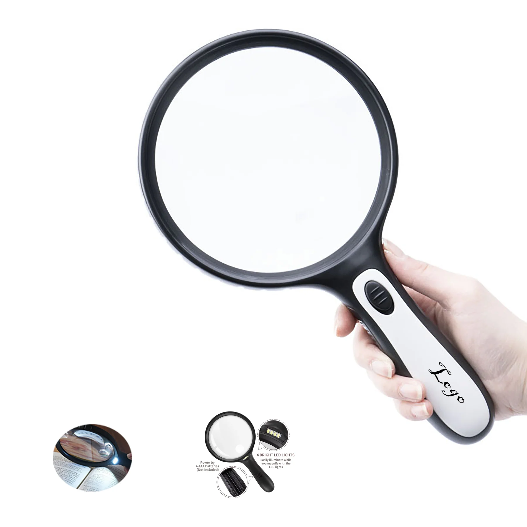 Handheld Illuminated Lighted Magnifier