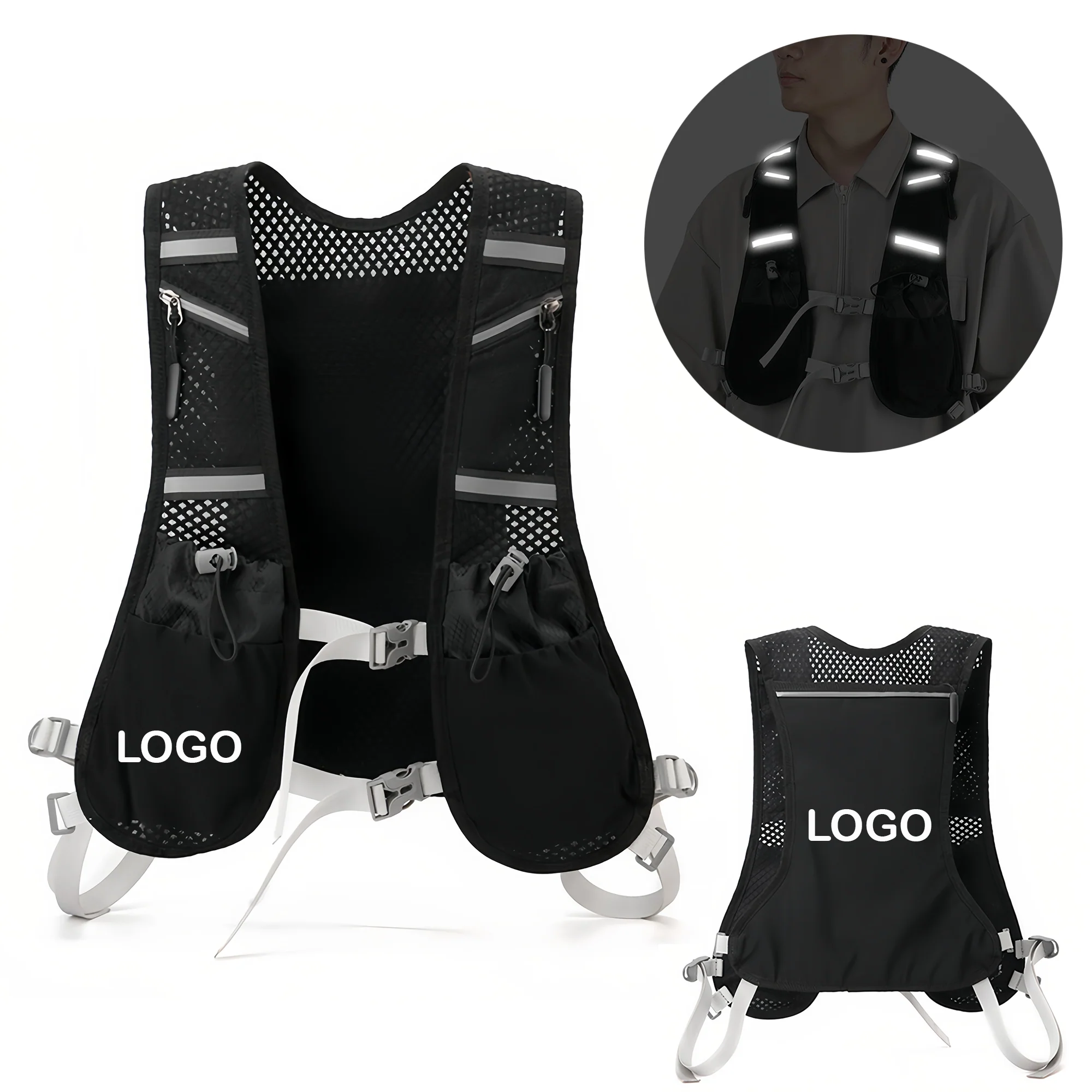 Reflective Sport Vest with Multi Pocket