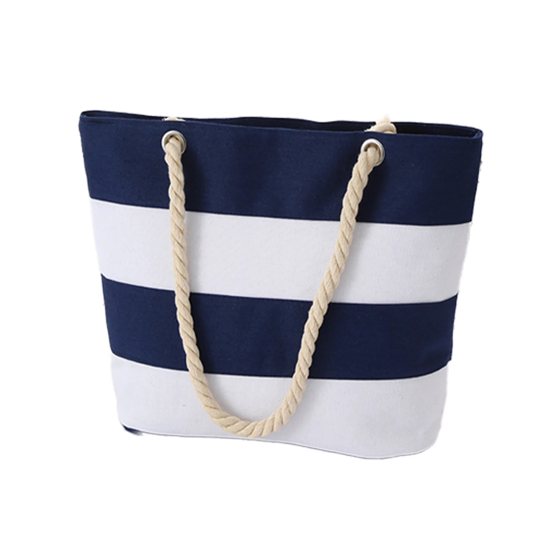 Thick Hemp Rope Striped Canvas Bag