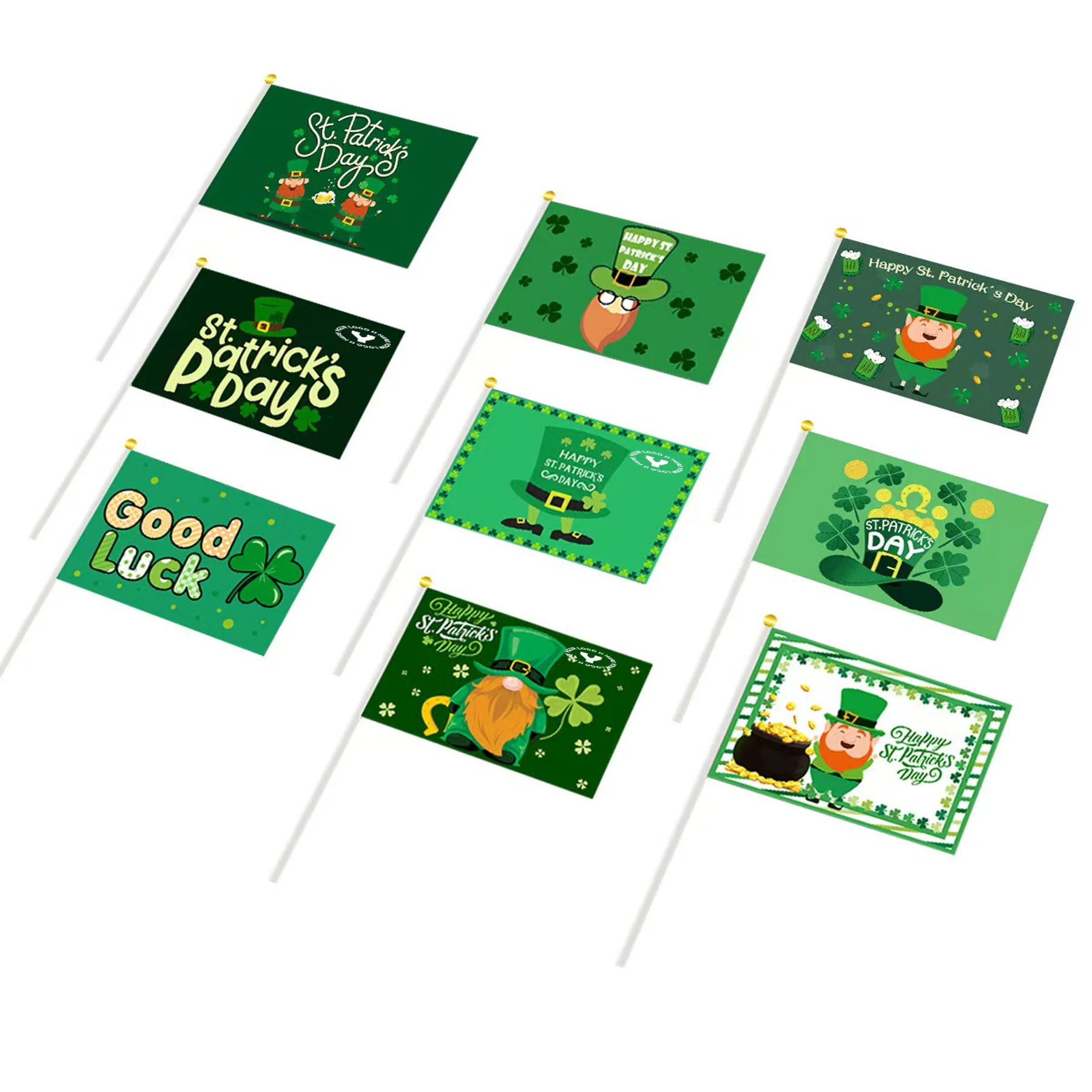 St. Patrick's Day Hand Waving Flag