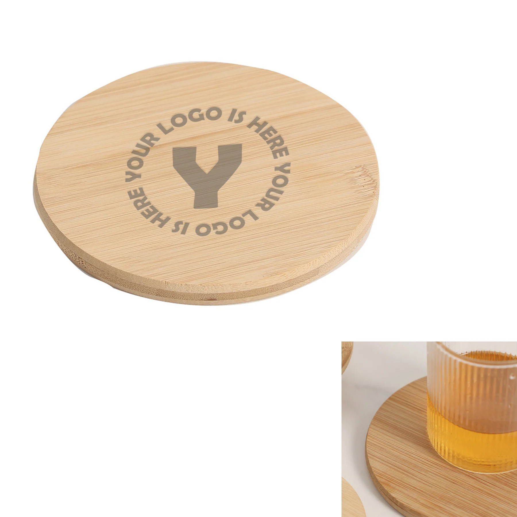 3.9In Bamboo Coasters