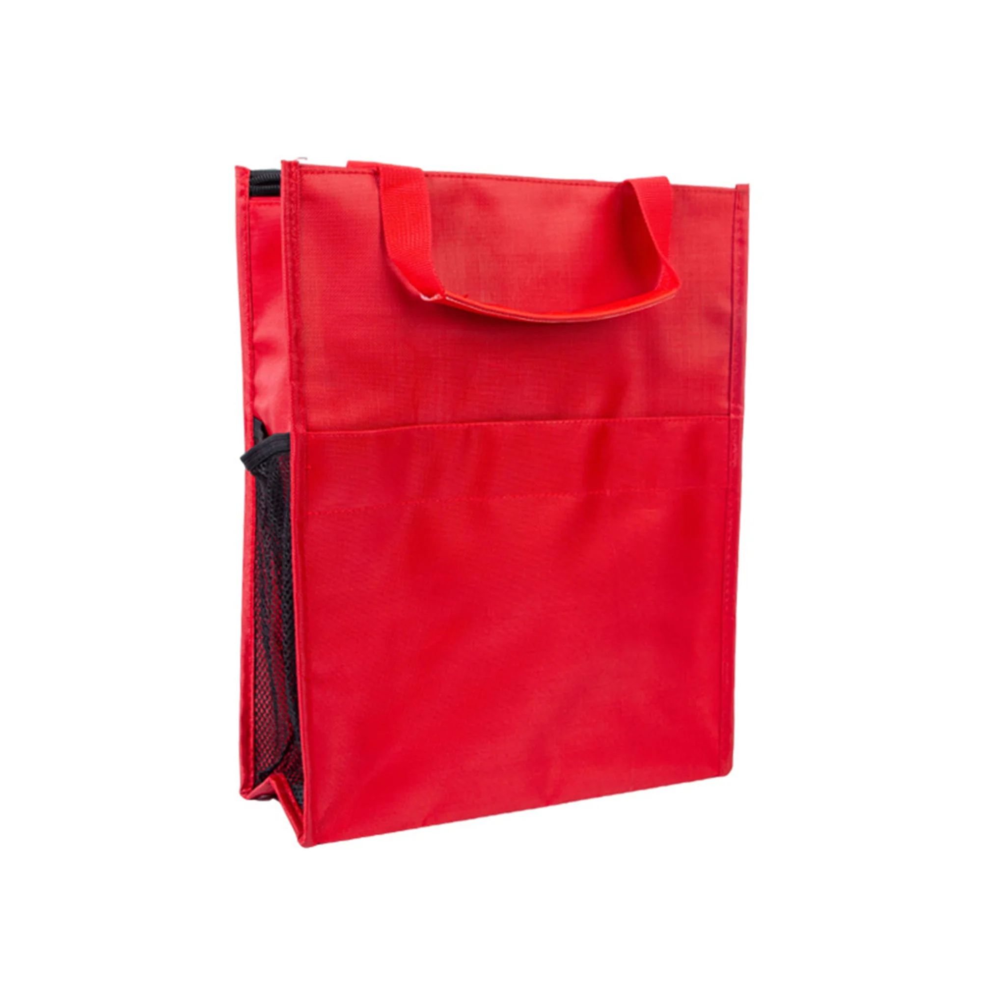 Zipper Hook And Loop Grocery Shopping Tote Shoulder Bag