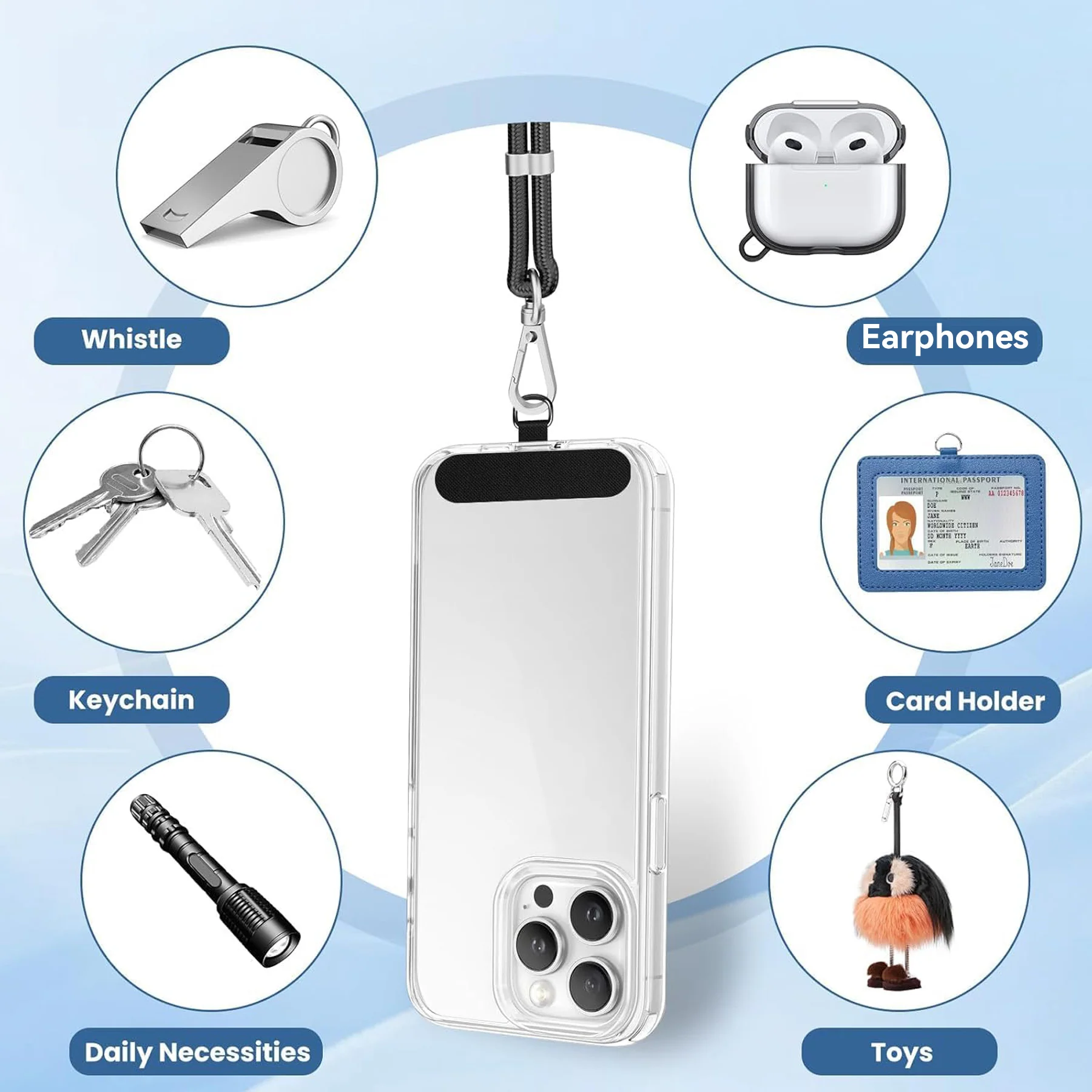 Retractable Polyester Braided Phone Lanyard