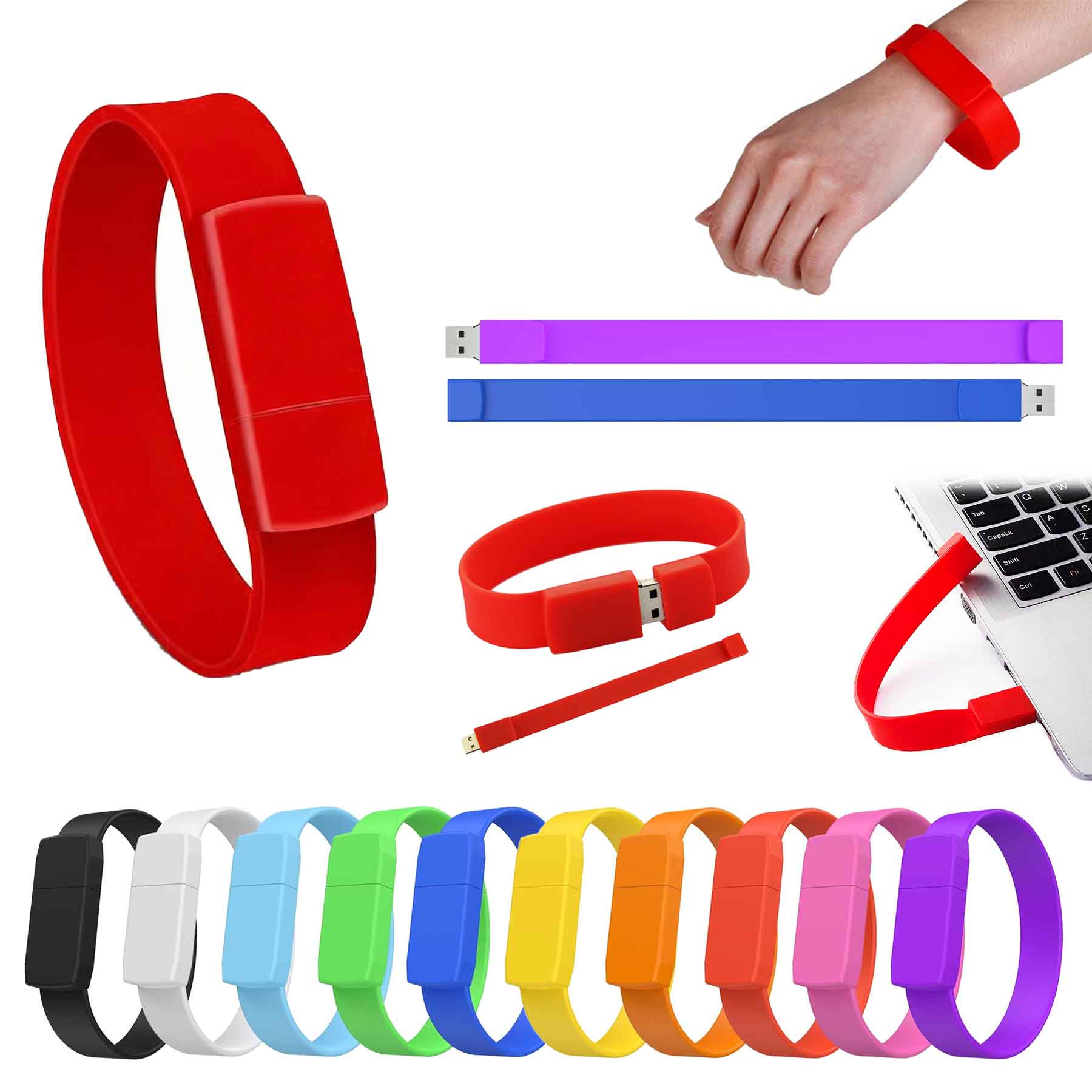 Custom Bracelet USB Flash Drive 4GB