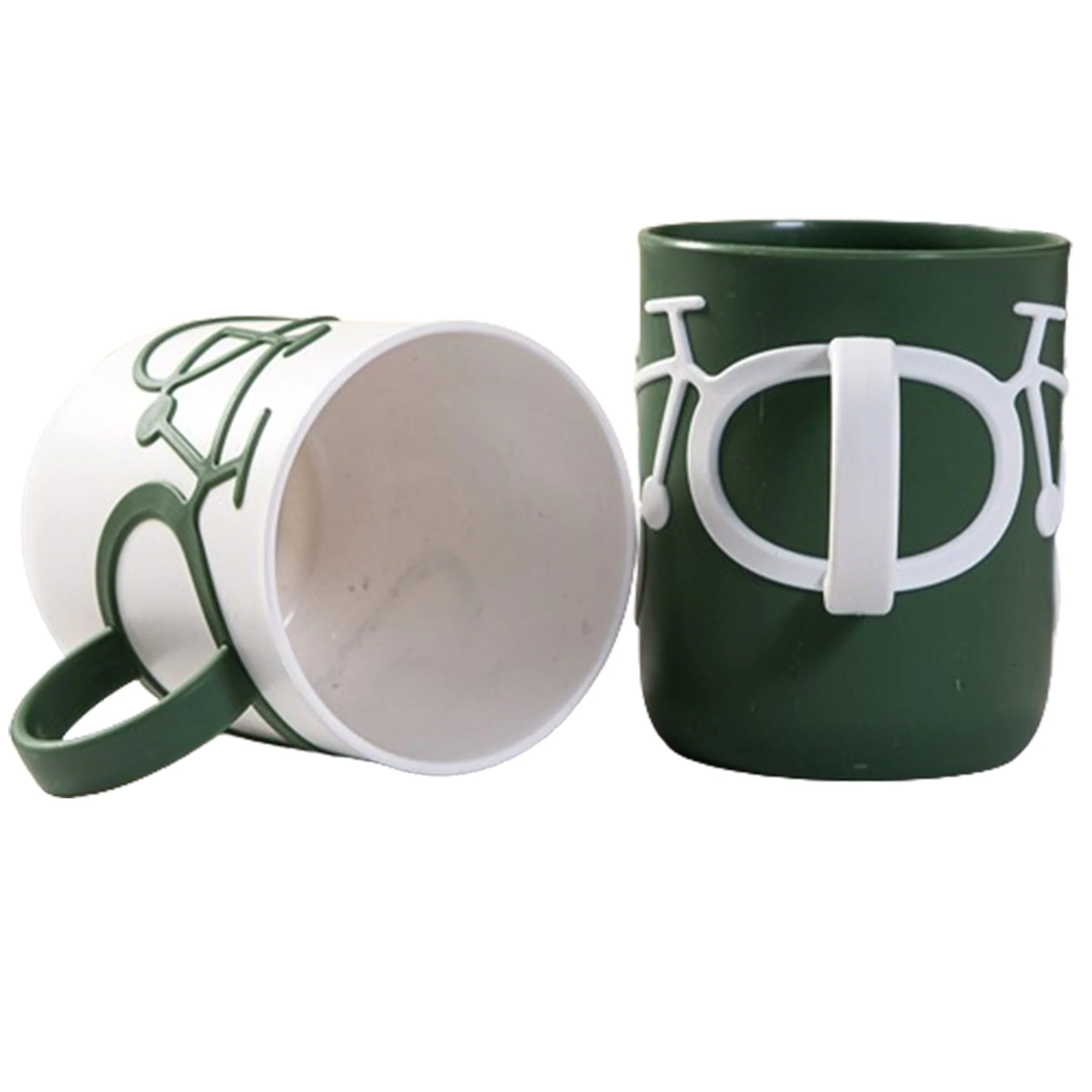 Plastic Couple Cup Bicycle Handle Shaped Toothbrush Cup Mug