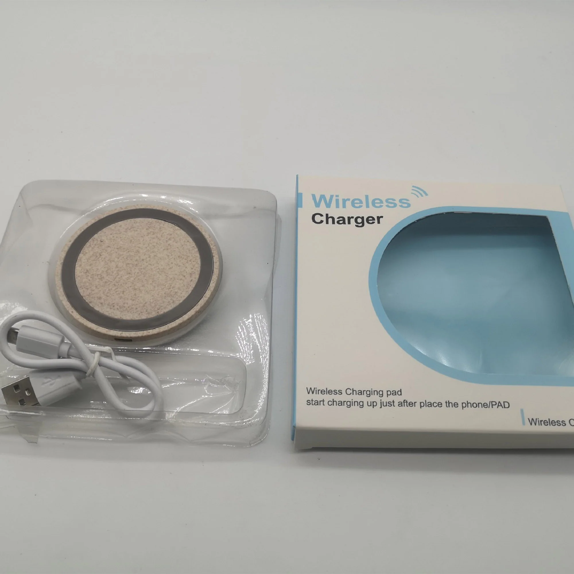 Beige Round Wireless Charger