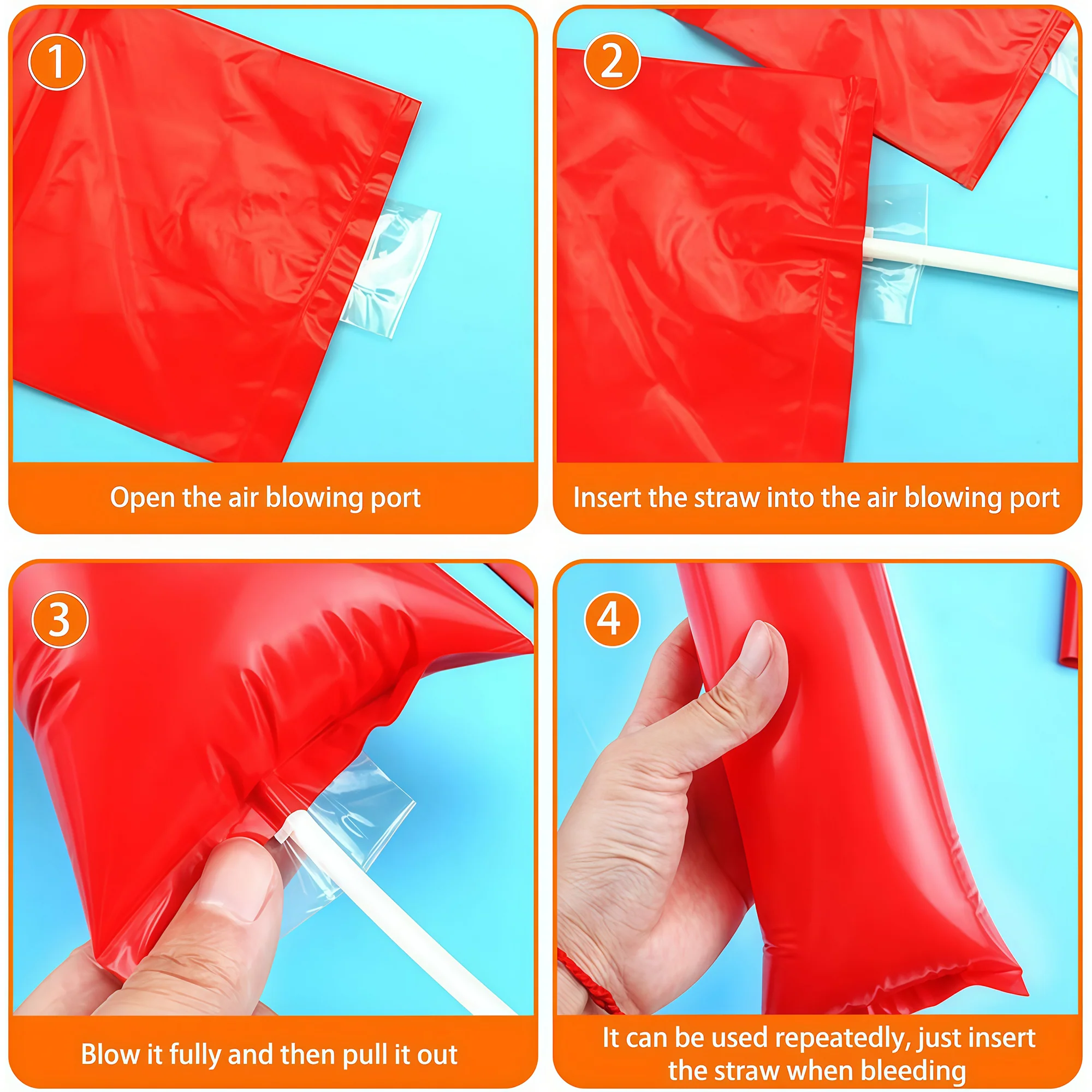 Thicken Inflatable Bam Thunder Cheering Sticks