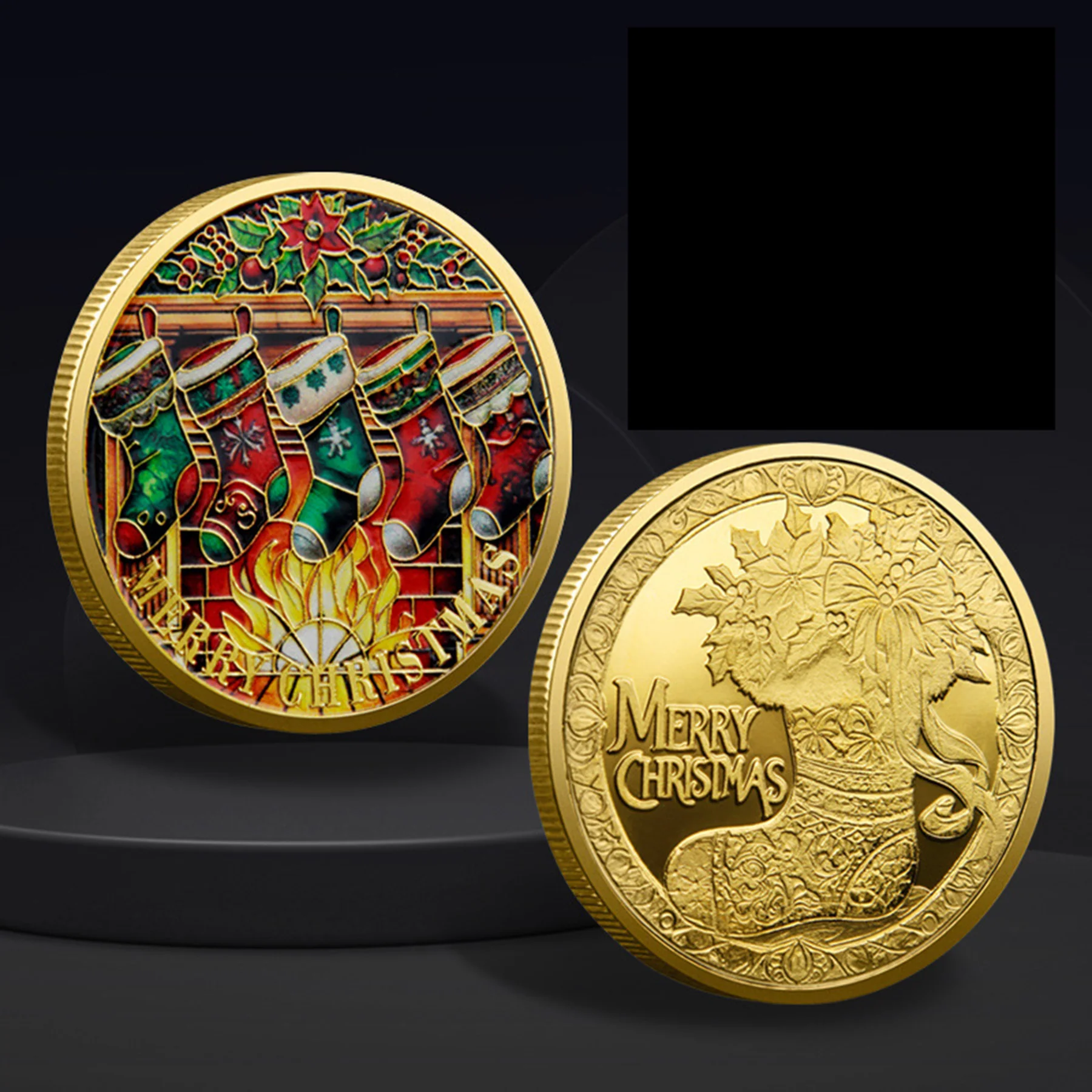 Custom Christmas Themed Commemorative Coin Challenge Coin
