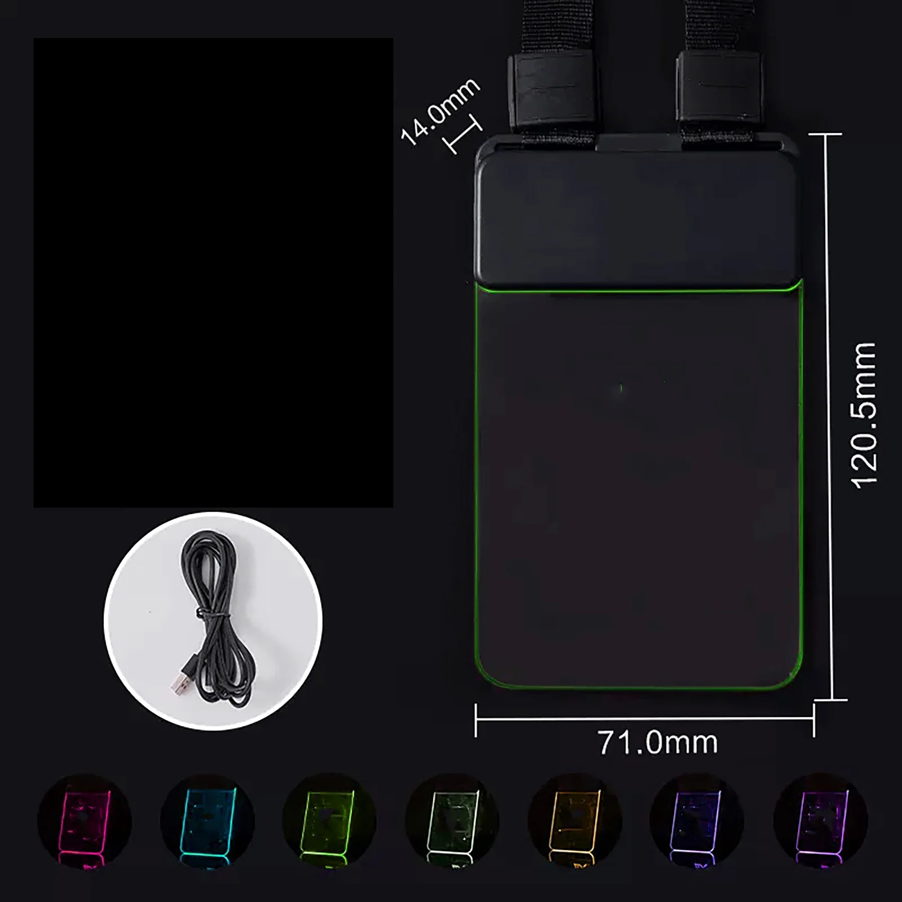 Custom Acrylic Light-Up LED Badge Necklace