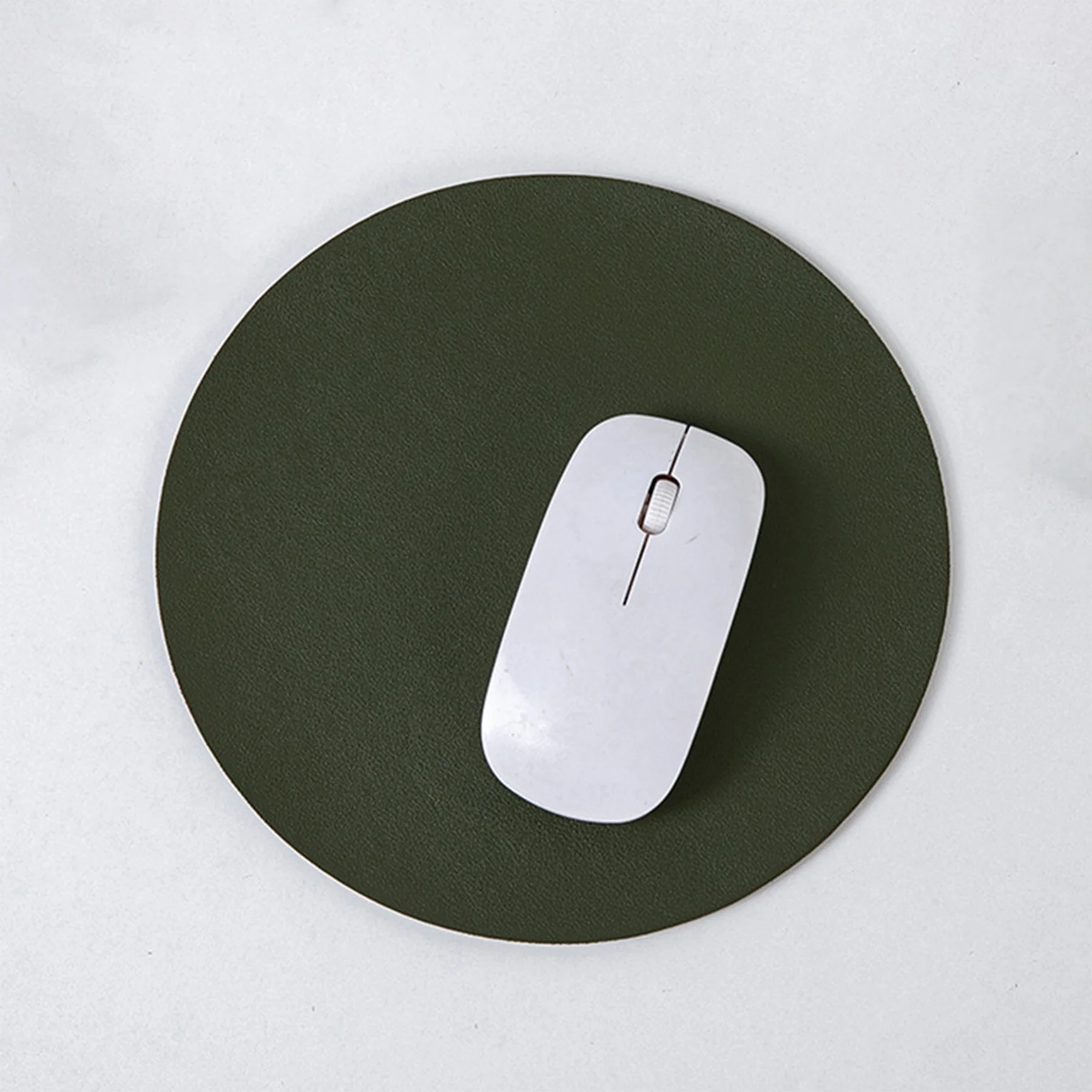Round Pu Leather Non-Slip Mouse Pad