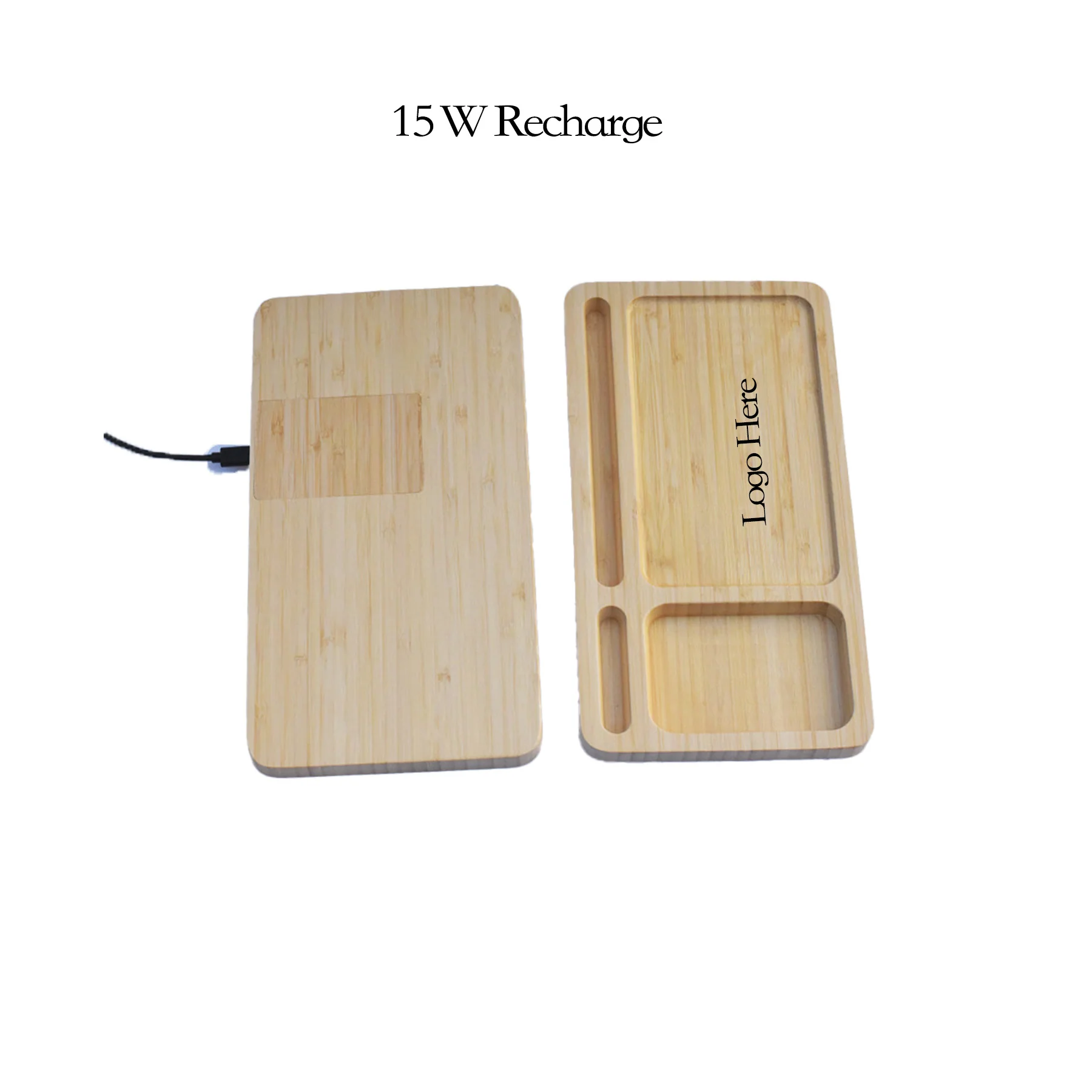 15W Wood Phone Wireless Charging Station