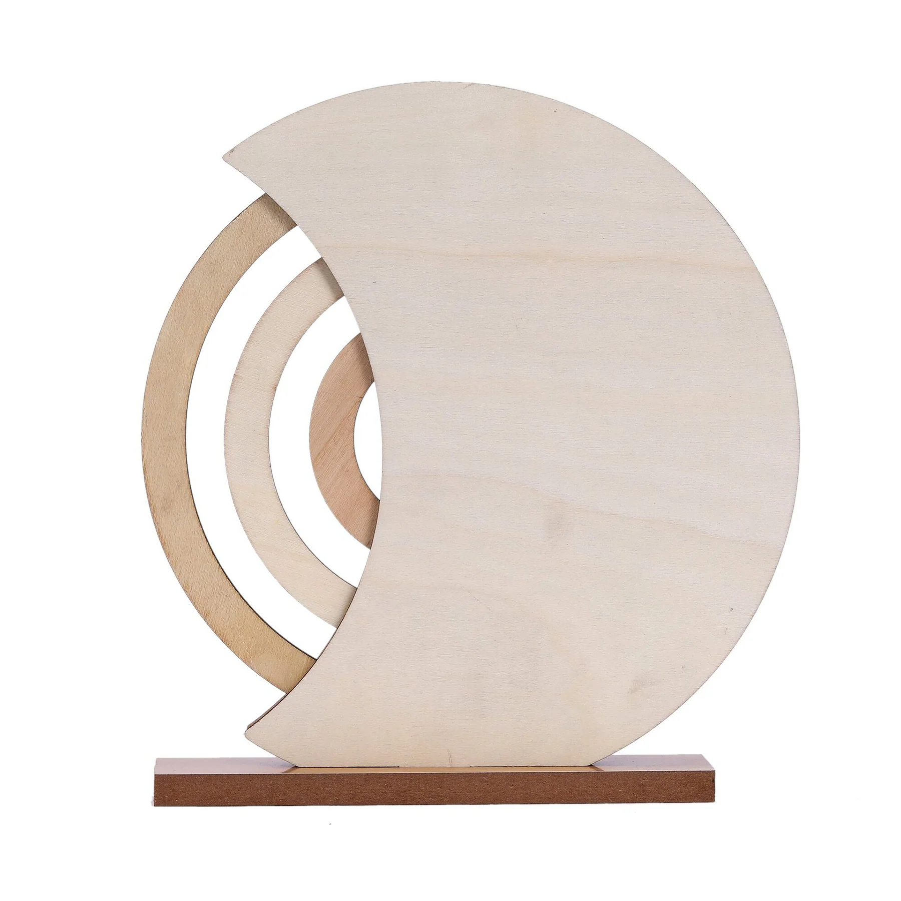 Creative Manual Rotating Wooden Disc Perpetual Desk Calendar