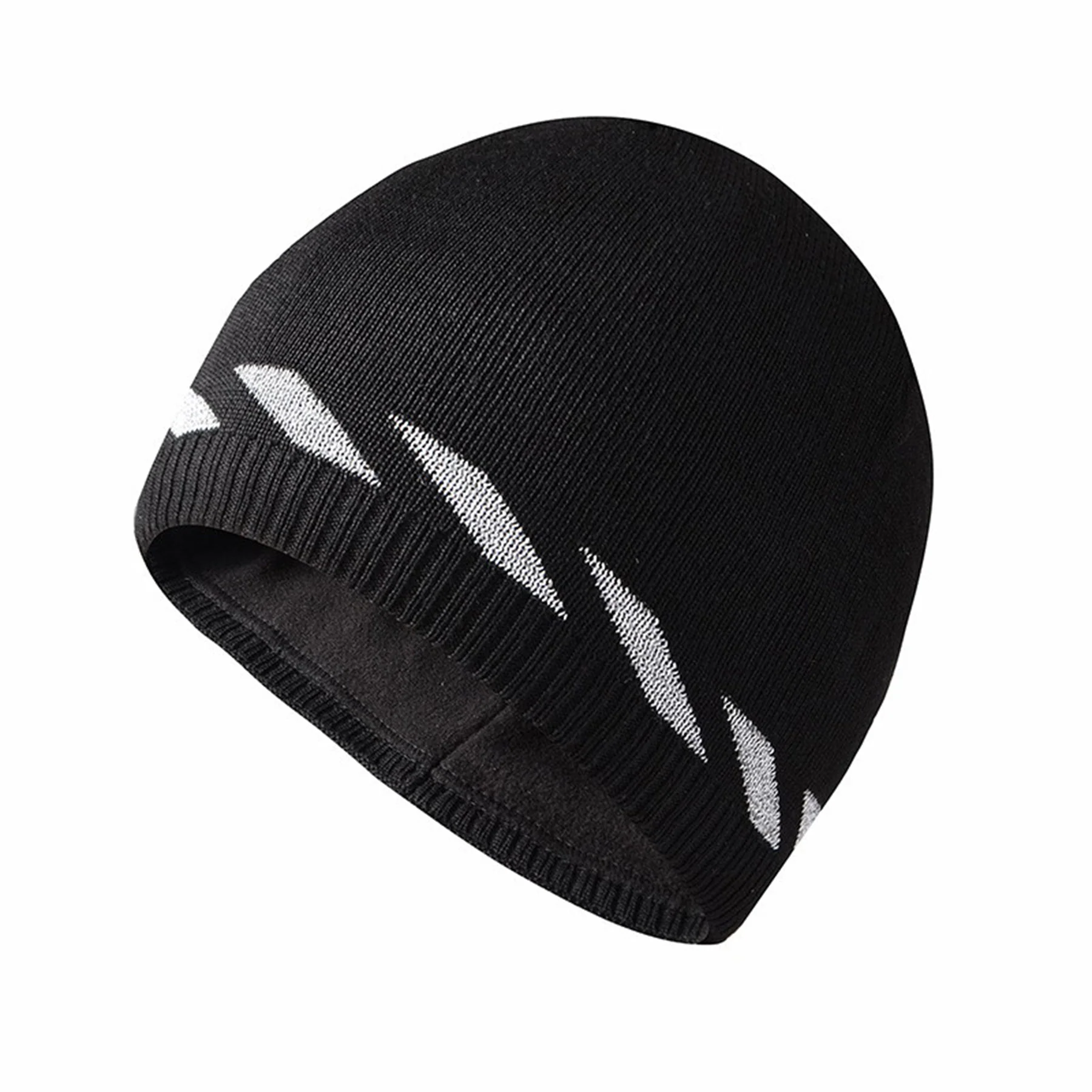 Reflective Silk Beanie Outdoor Night Work Knit Hats