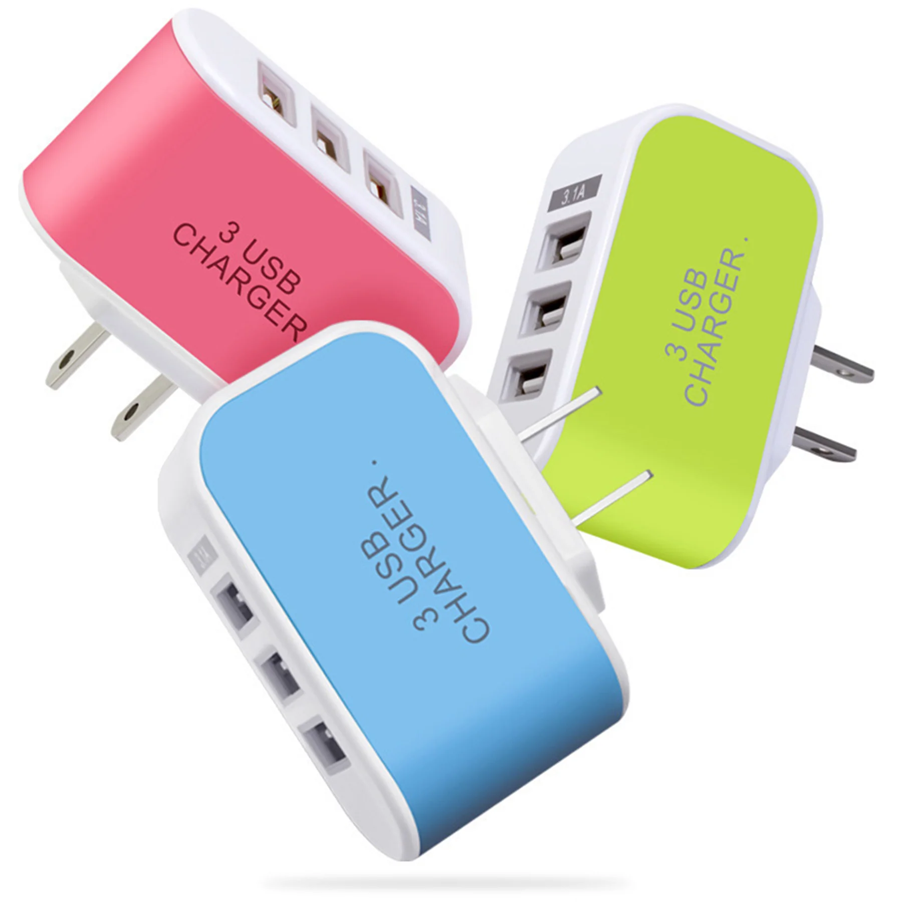 3 In 1 Usb Charger With Led