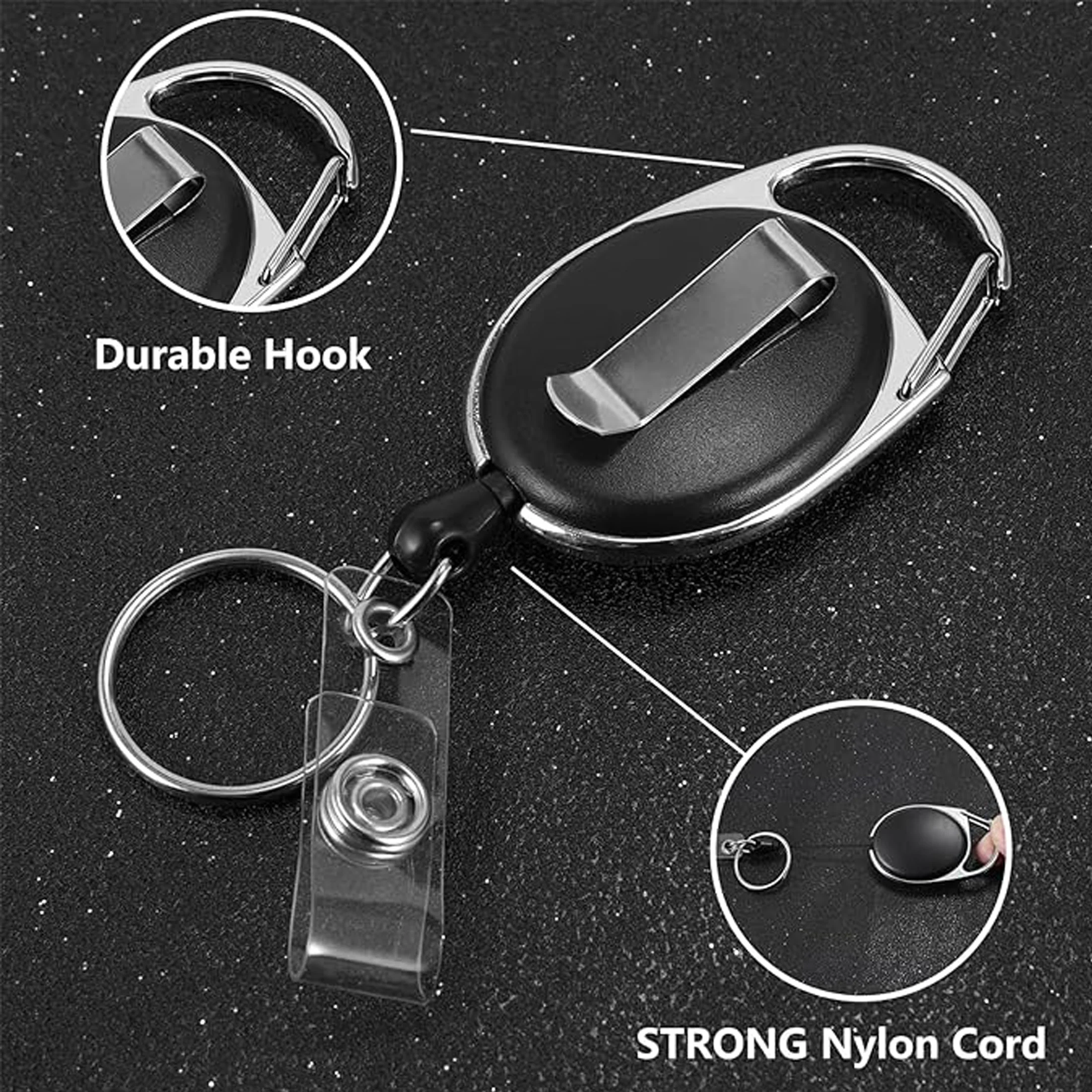 Back Clip Oval Easy Stretch Device Keychain Buckle