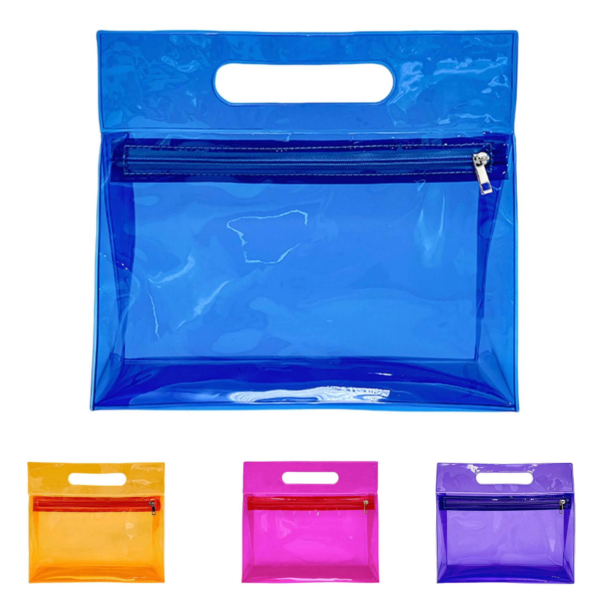 Clear PVC Cosmetic Bag with handle