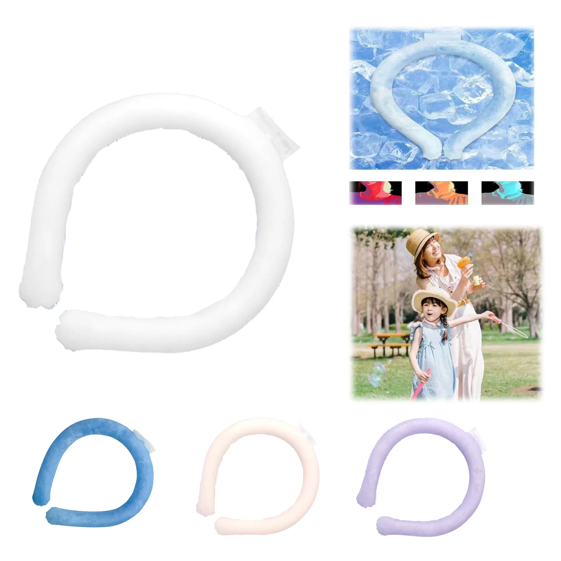 Eco-Friendly Wearable Neck Cooling Tube Freeze At 64.4 Fahrenheit