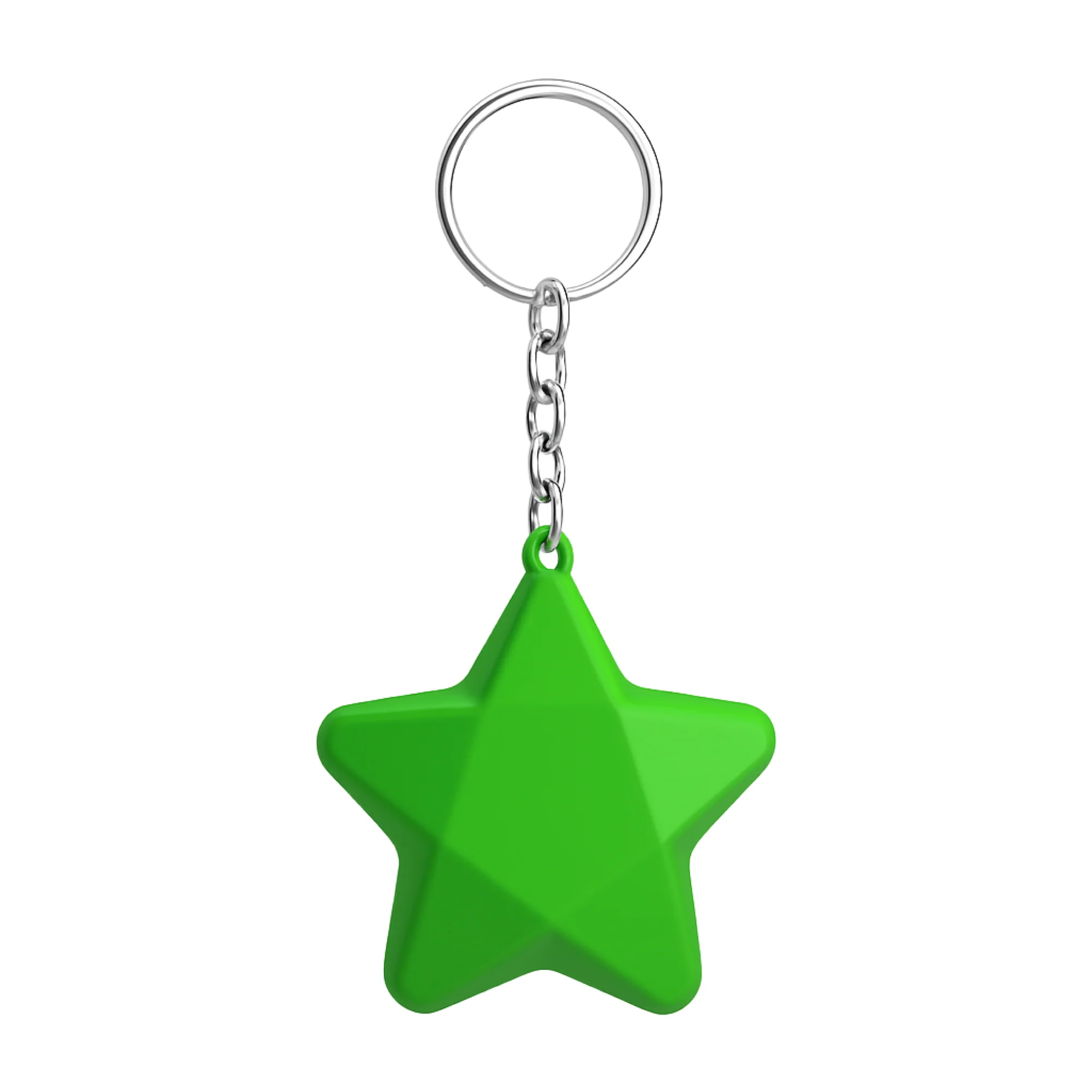 2" Mini Smile Face Star Stress Reliever Keychain