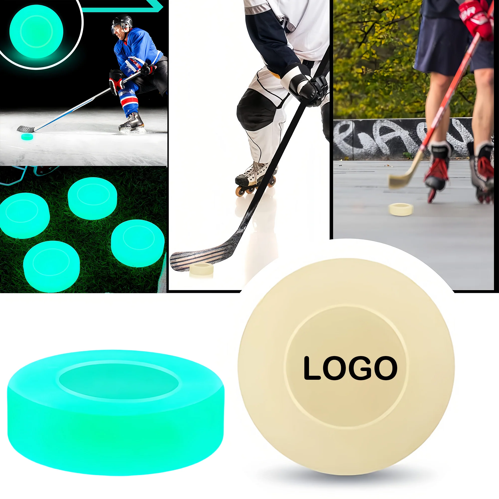 Ice Hockey Puck Glow in The Dark