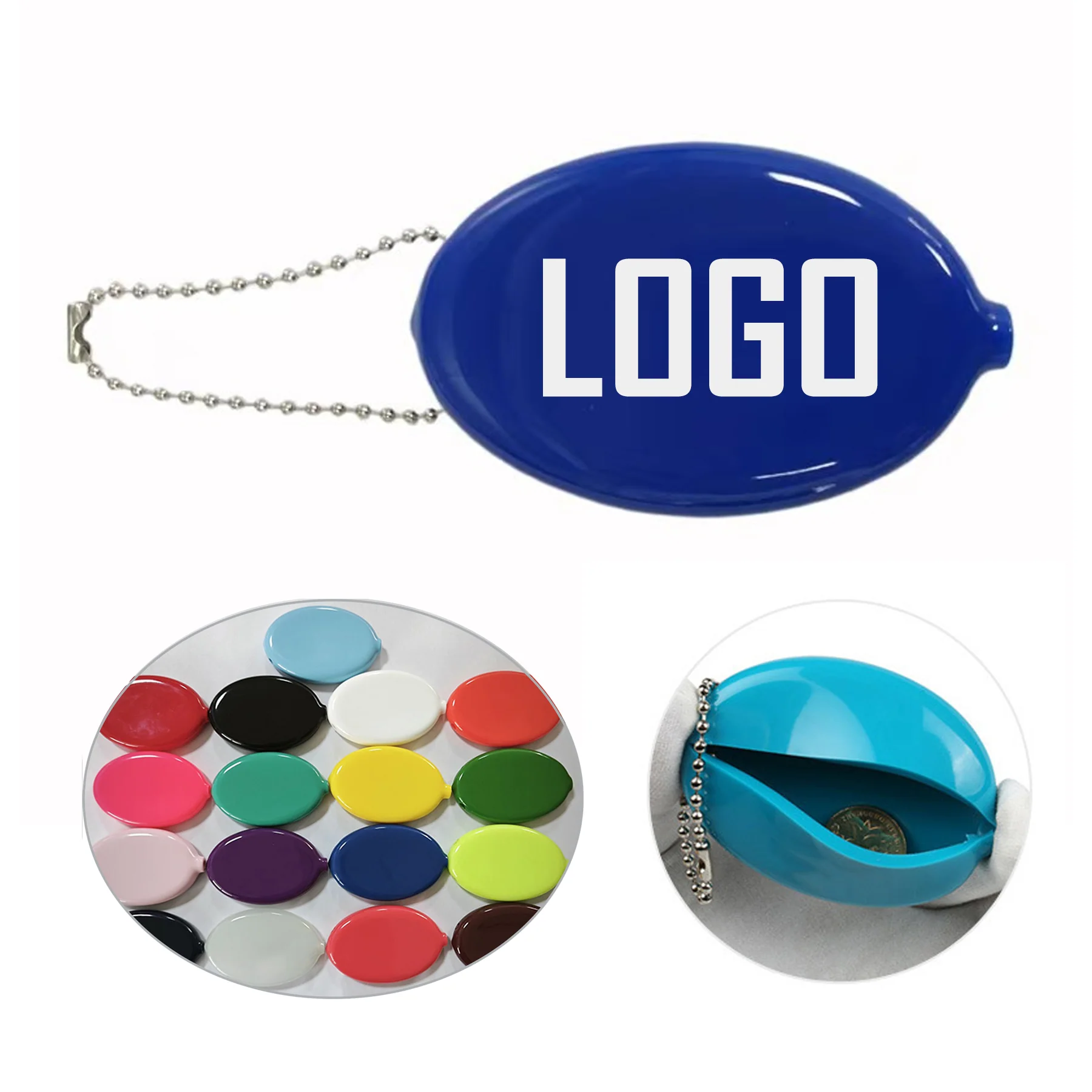 PVC Oval Squeeze Coin Purse