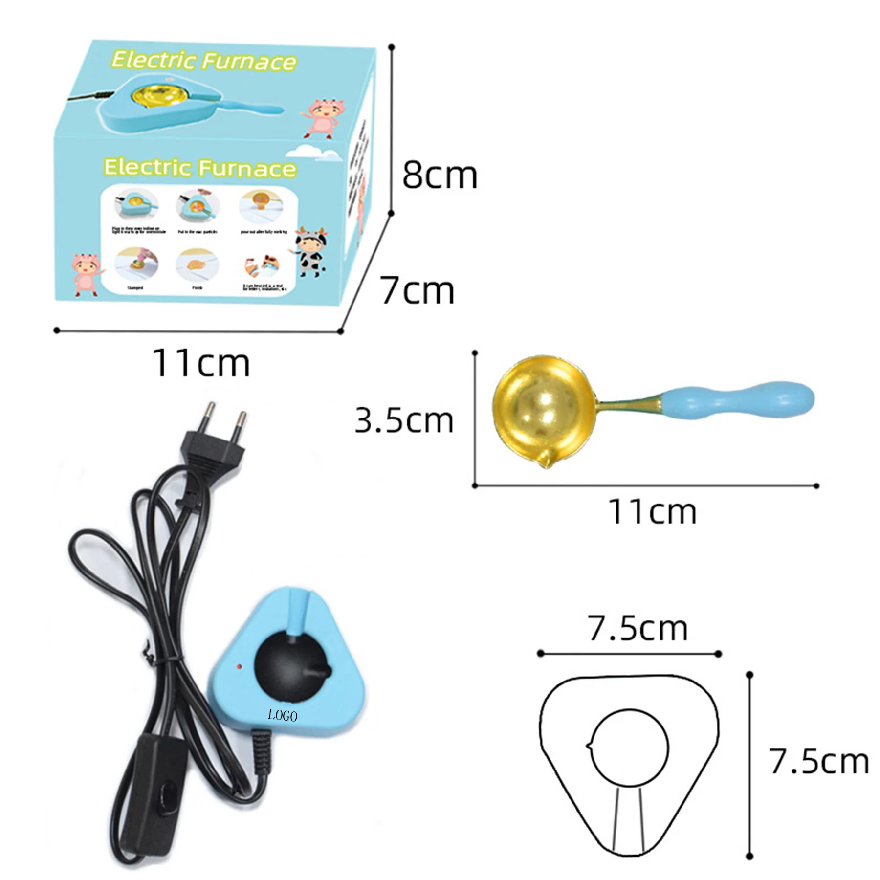 Electric Wax Seal Warmer W/ Spoon For Wax Letter Sealing