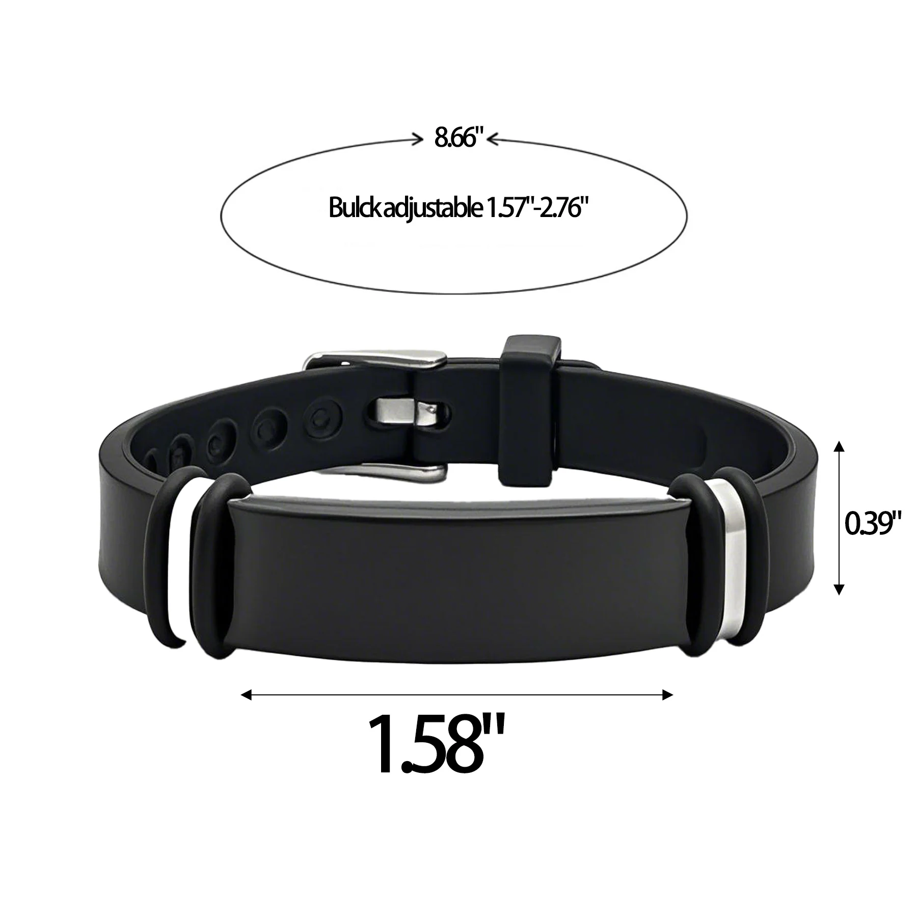 Stainless Steel And Silicone Wristband