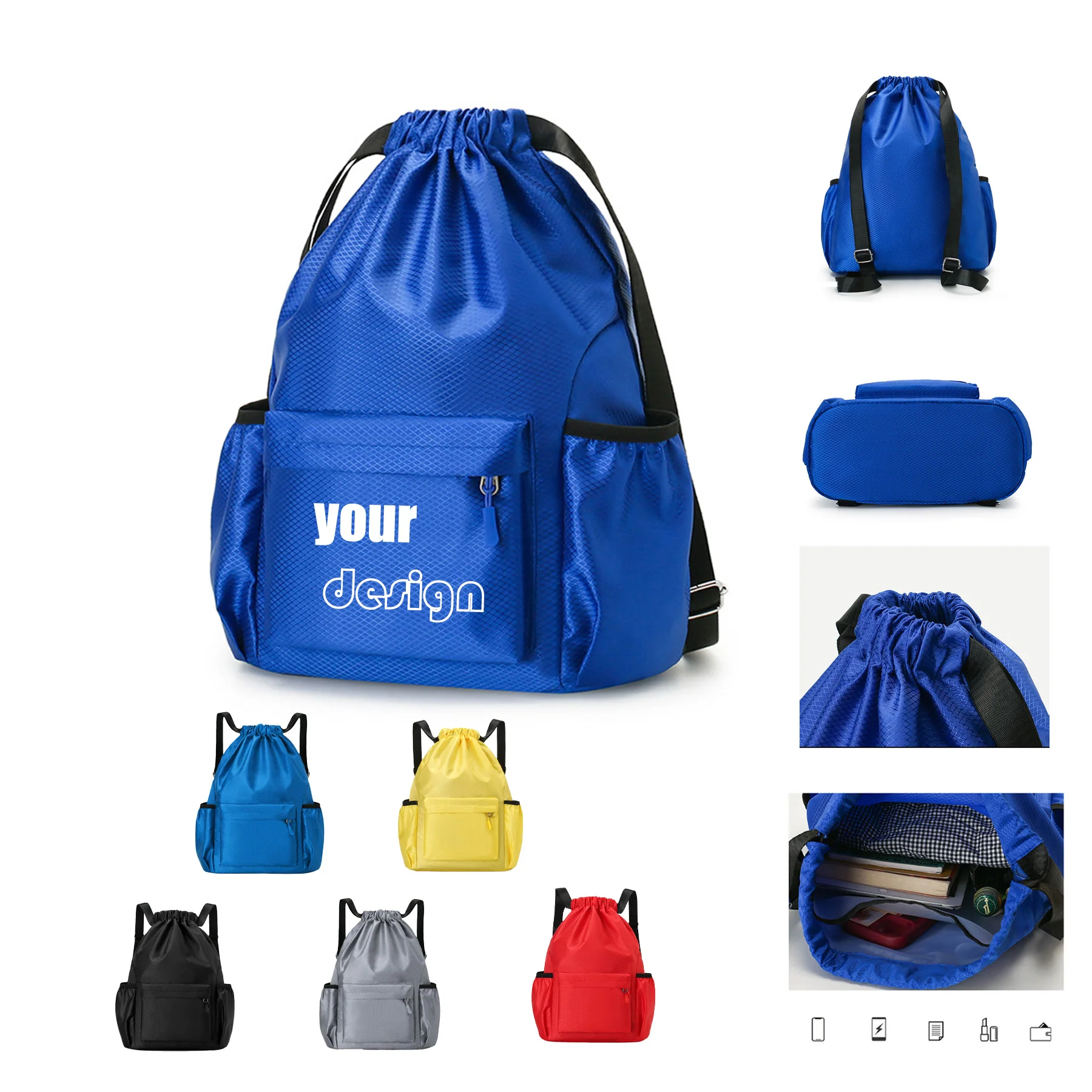 Wet And Dry Separation Drawstring Shoulder Bag